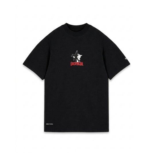 SIGNATURE SPRAY GRAPHIC T-SHIRT BLACK