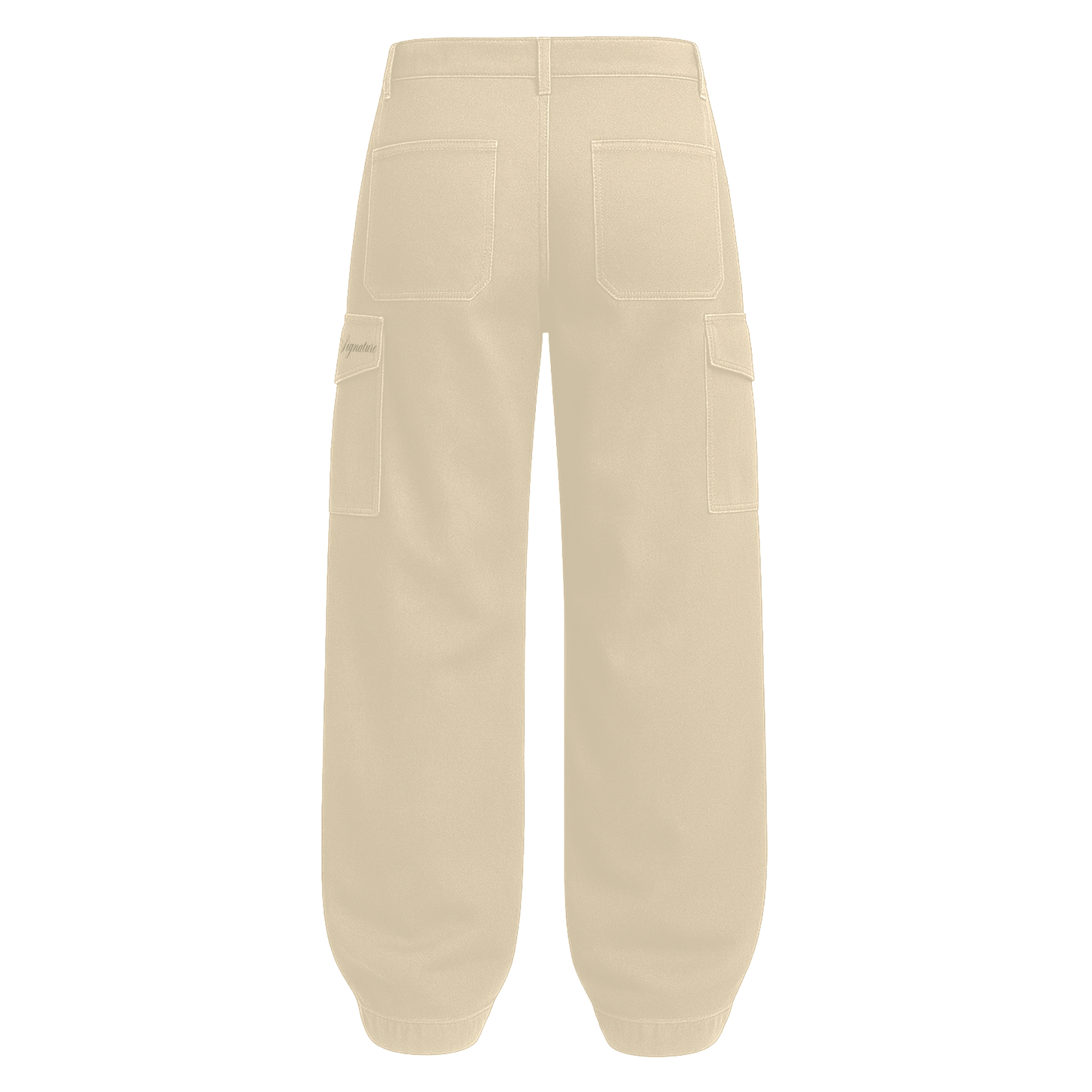 BEIGE CARGO PANTS AS