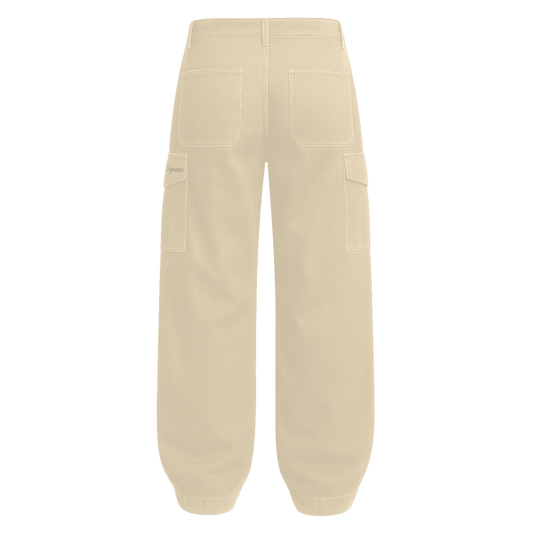 BEIGE CARGO PANTS AS