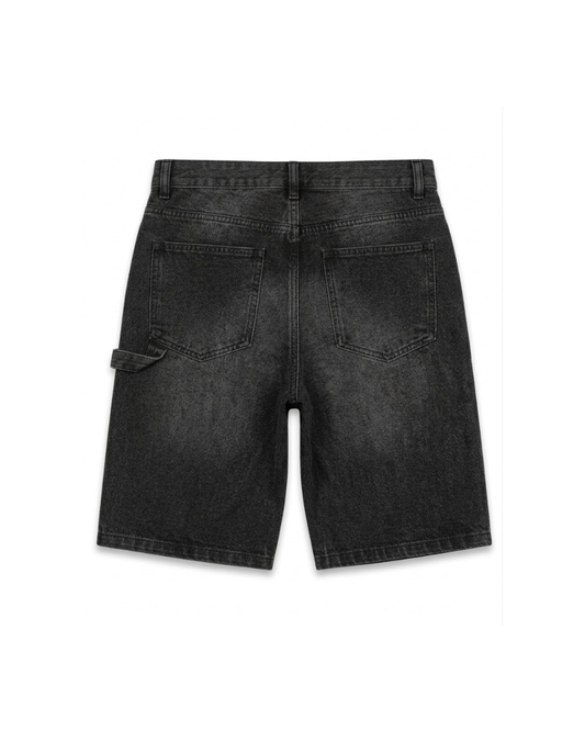 ADDER SIGNATURE LOGO JORTS WASHED BLACK
