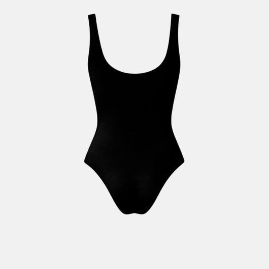 Black Two-Strap Bodysuit