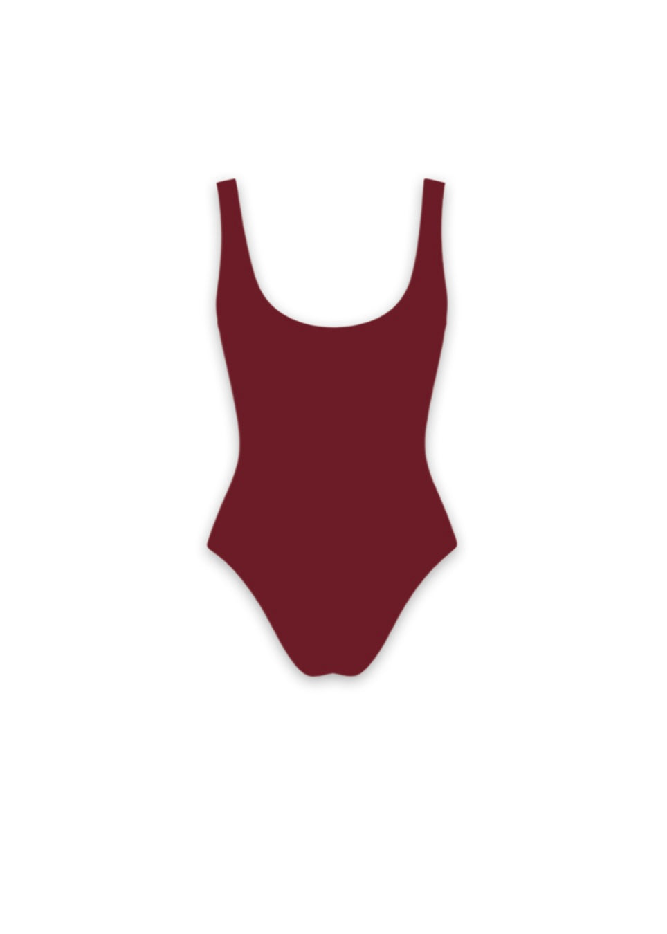 Red Scoop Neck Bodysuit