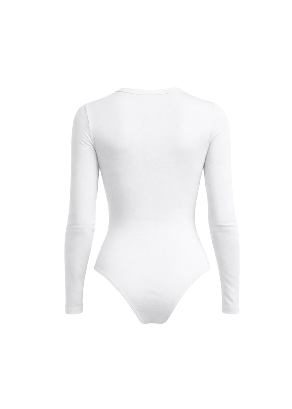 White long-sleeved bodysuit AS