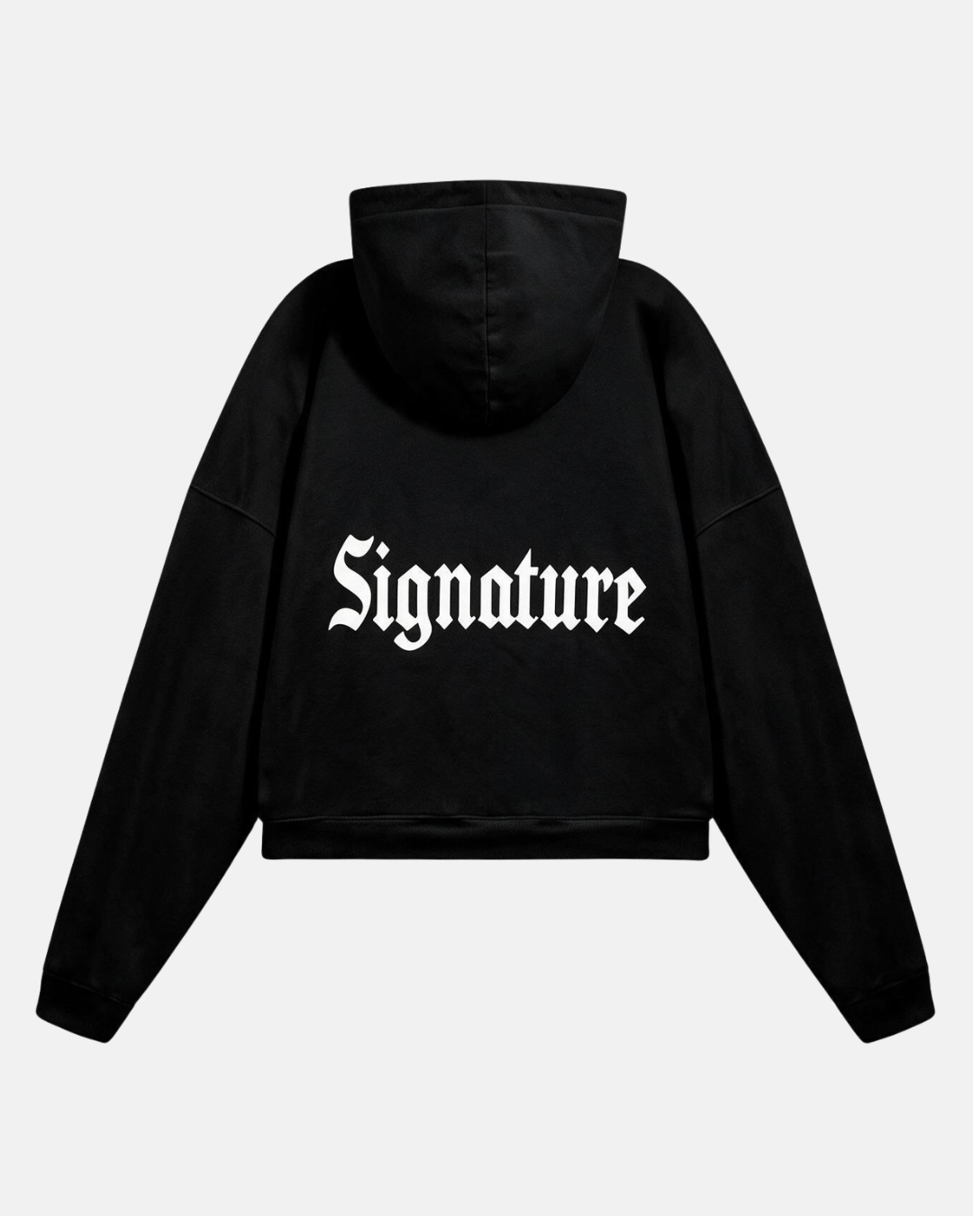 Signature Boxy Hoodie Black