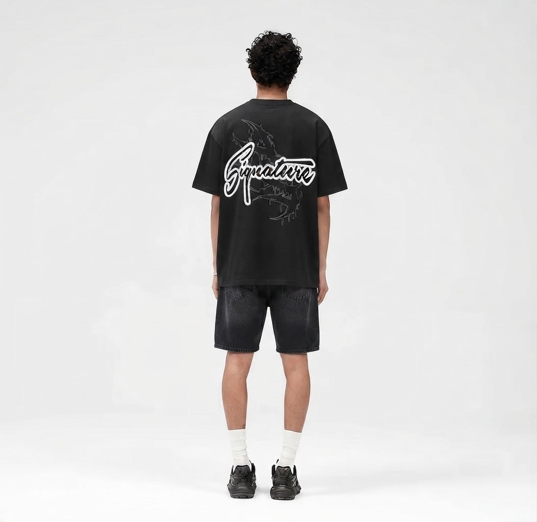 AS LOGO OVERSIZE T-SHIRT BLACK