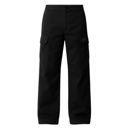BLACK CARGO PANTS AS