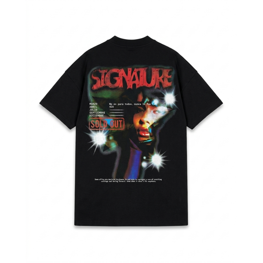 SIGNATURE SPRAY GRAPHIC T-SHIRT BLACK