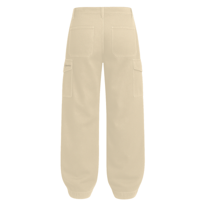 BEIGE CARGO PANTS AS