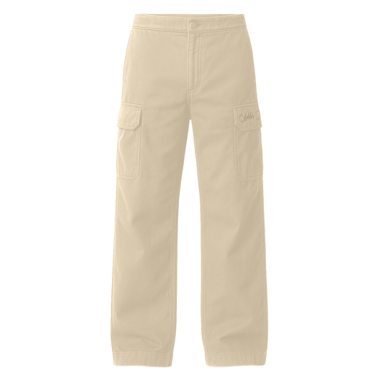 BEIGE CARGO PANTS AS