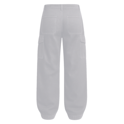 GREY CARGO PANTS WITH AS