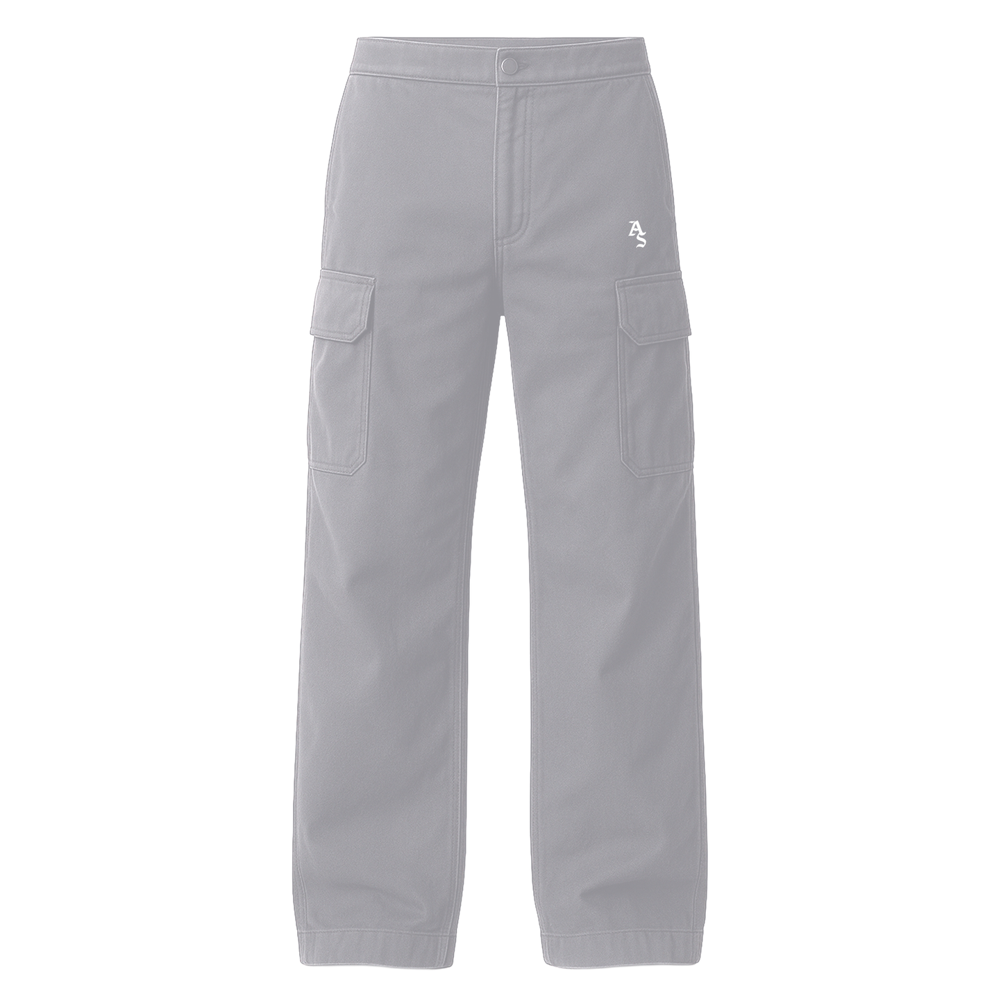 GREY CARGO PANTS WITH AS