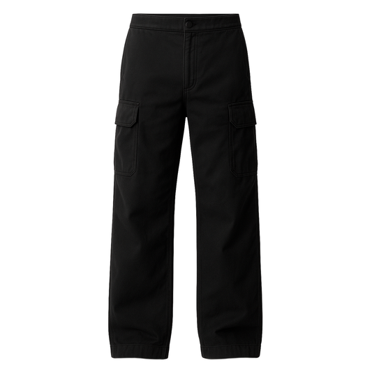 BLACK CARGO PANTS SIGNATURE