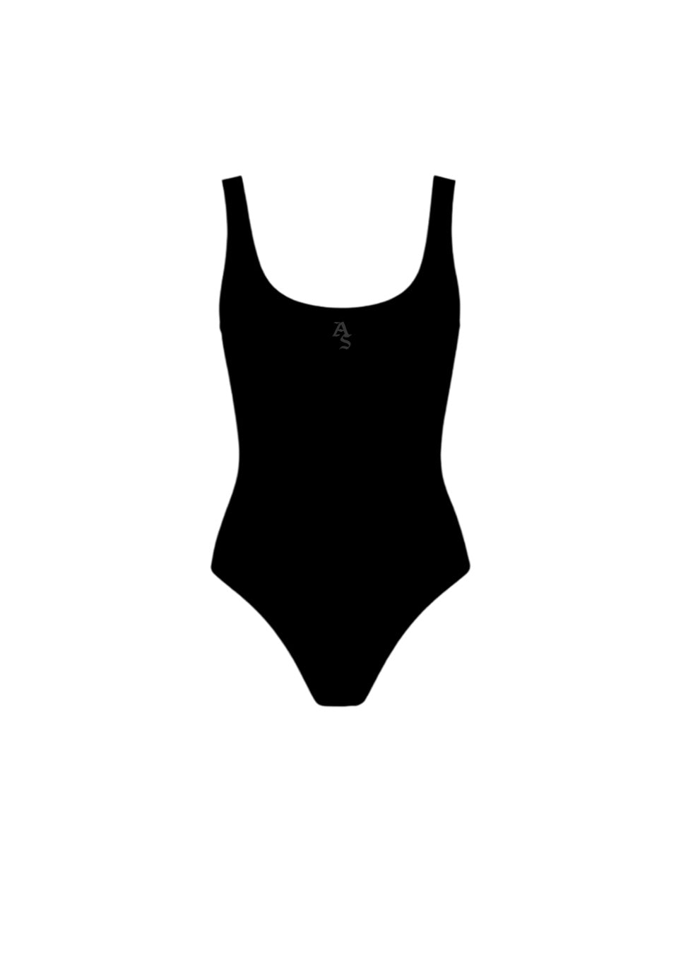 Black Two-Strap Bodysuit