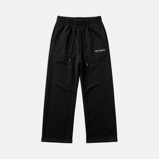 Black Line White Adder Signature straight-leg trousers