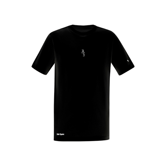 BLACK AS EMBROIDERED T-SHIRT