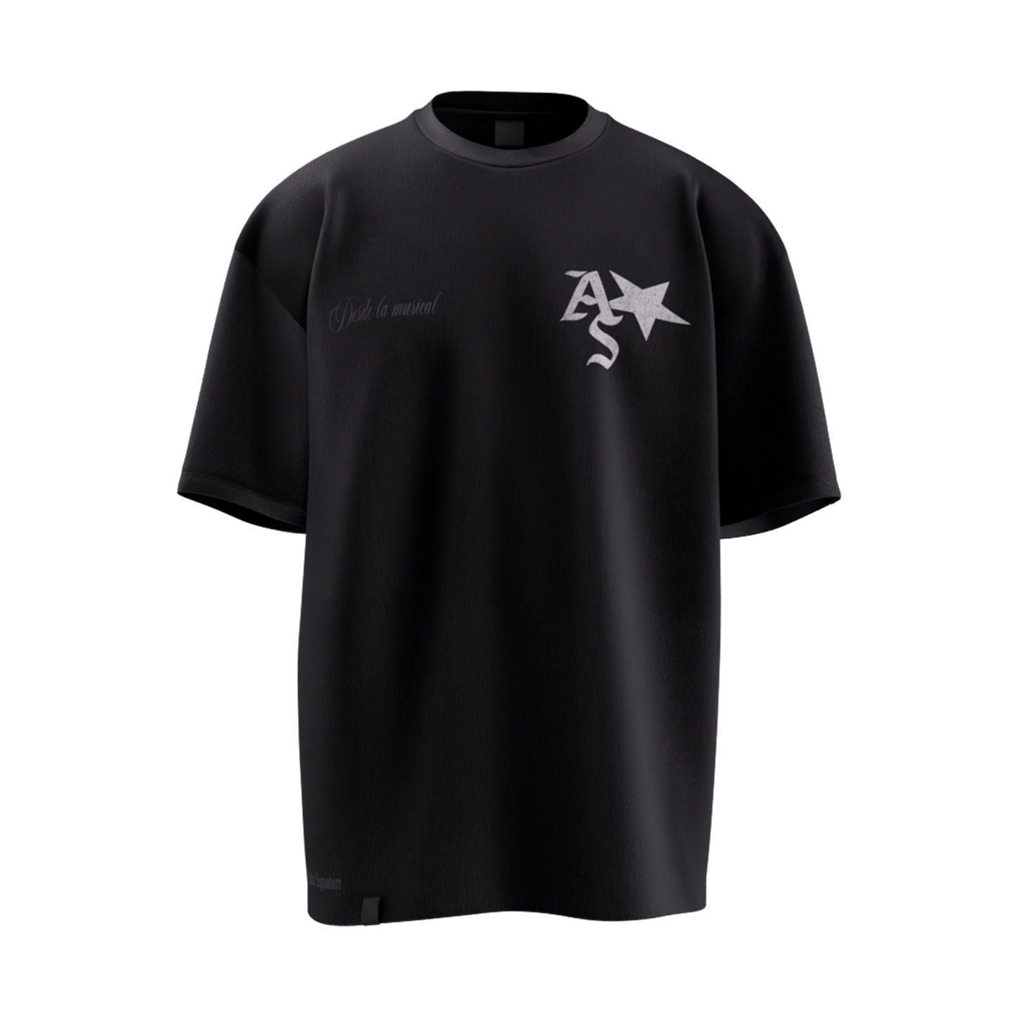 AS STAR BLACK T-SHIRT OVERSIZE