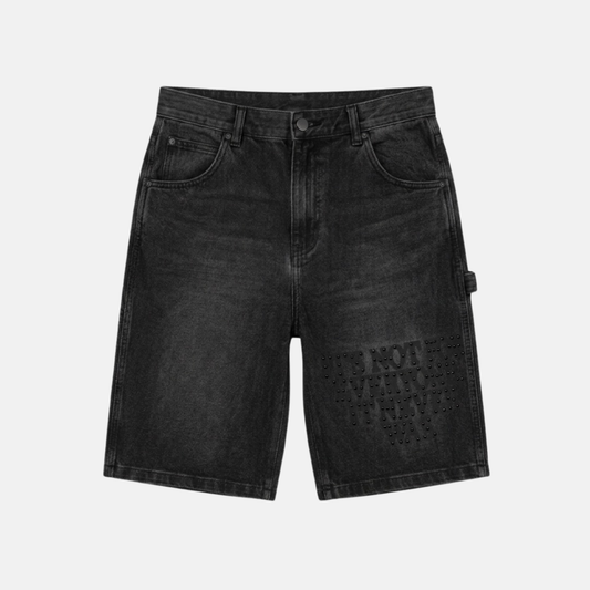 Not For Everyone Denim Jort Black