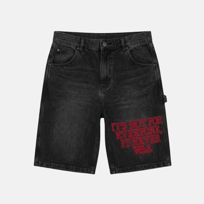 Not For Everyone Denim Short Black