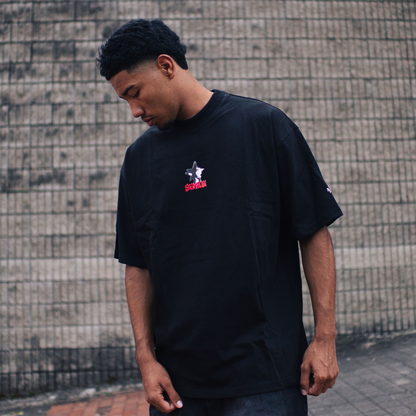 SIGNATURE SPRAY GRAPHIC T-SHIRT BLACK