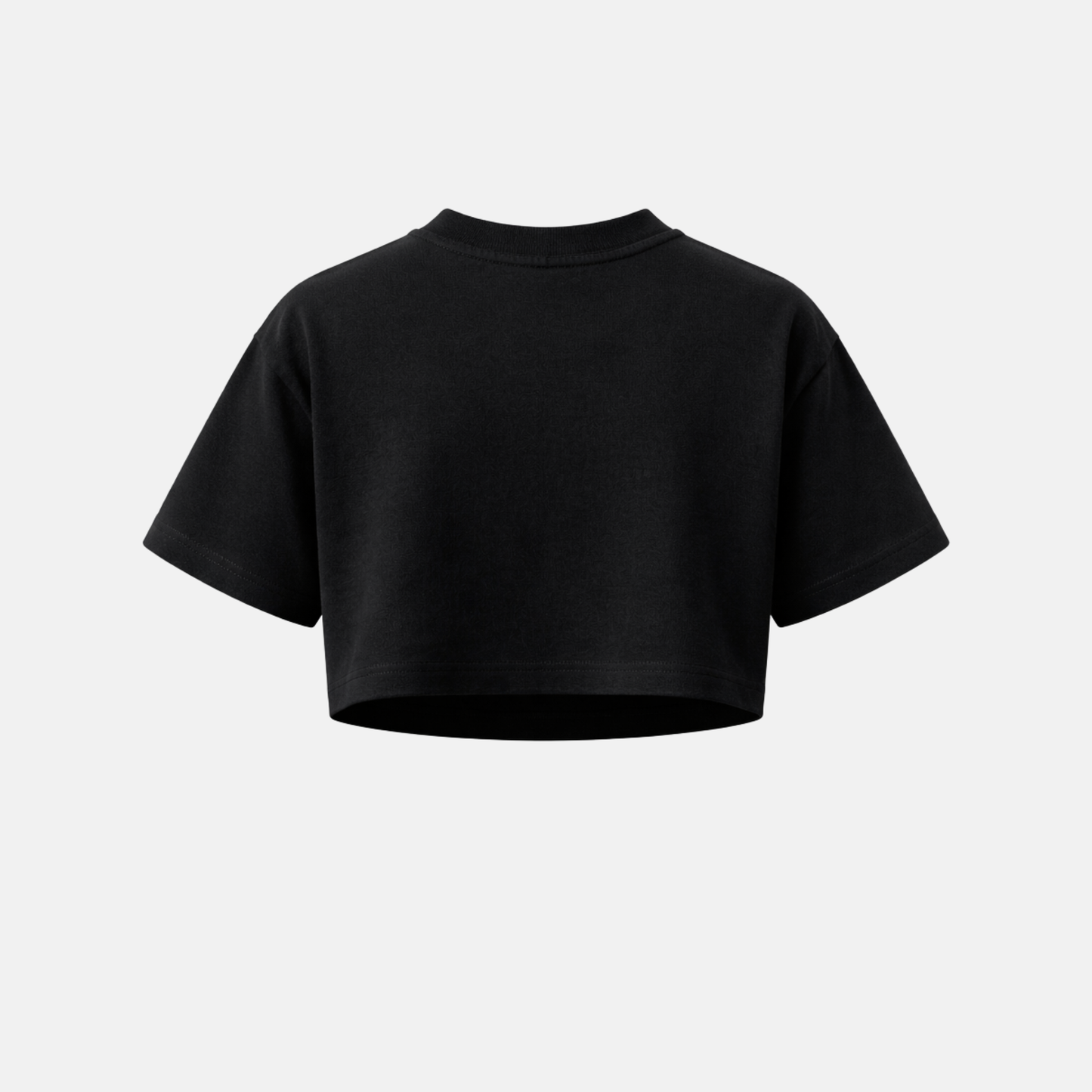 Line Signature Gothic Crop Top Negro