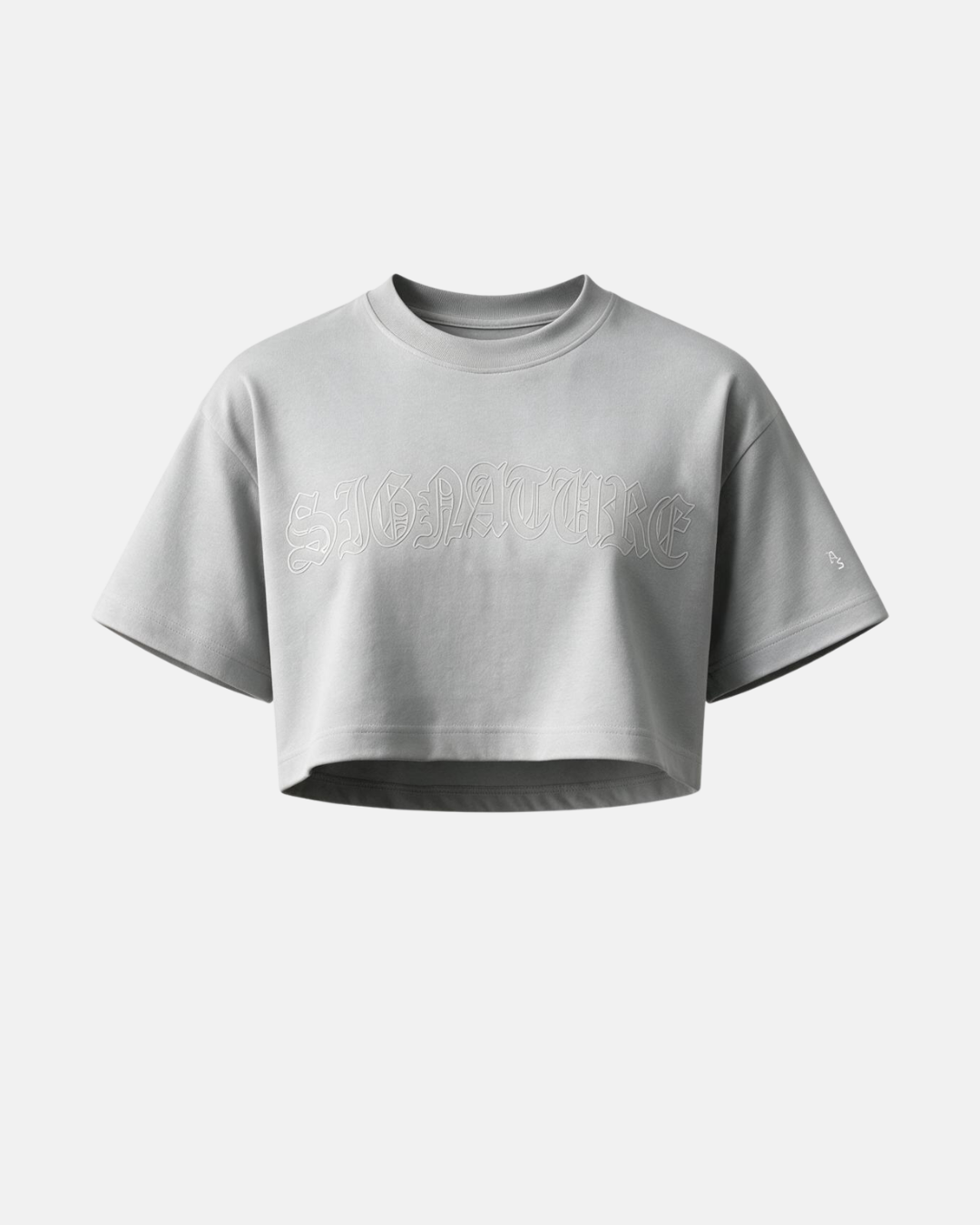 DA05 - Outline Signature Crop Top Gris