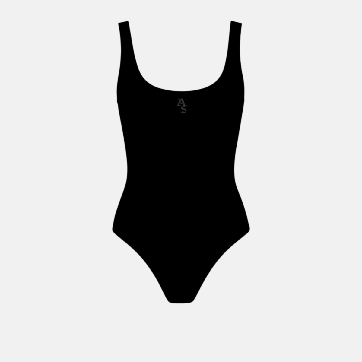 Black Two-Strap Bodysuit