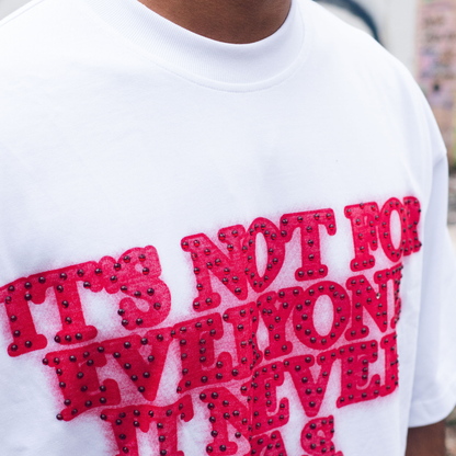WHITE T-SHIRT NOT FOR EVERYONE, NEVER WAS