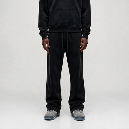 Line Tonal Signature Straightpants Negro