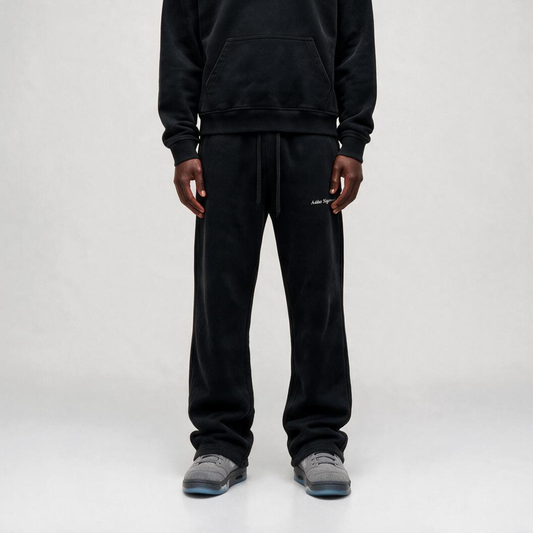 Black Line White Adder Signature straight-leg trousers