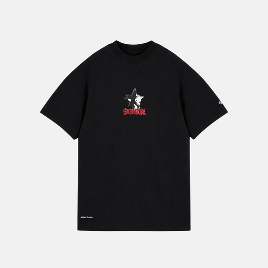 SIGNATURE SPRAY GRAPHIC T-SHIRT BLACK