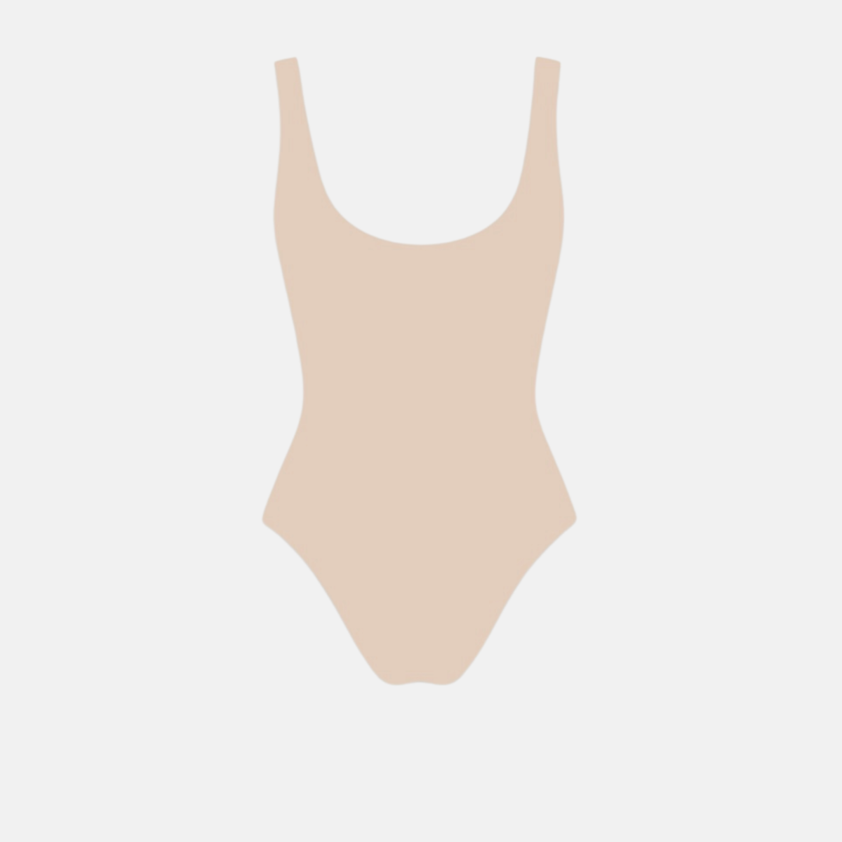 Beige Scoop Neck Bodysuit