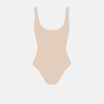 Beige Scoop Neck Bodysuit