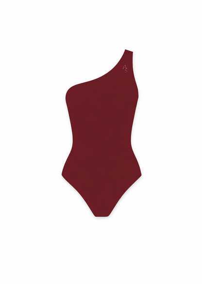 Red One-Shoulder Bodysuit