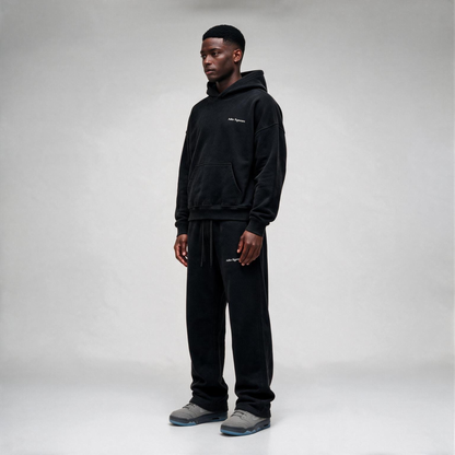 Black Line White Adder Signature straight-leg trousers