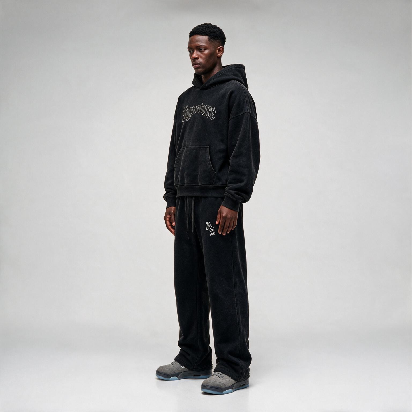 Line Monogram AS Straightpants Negro