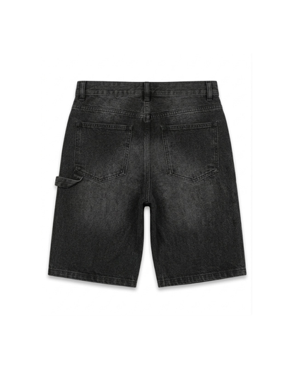 SIGNATURE LOGO JORTS WASHED BLACK