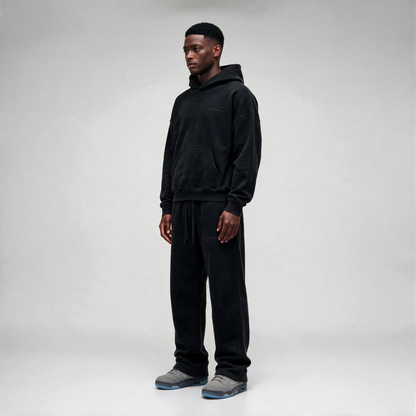 Line Tonal Signature Straightpants Negro
