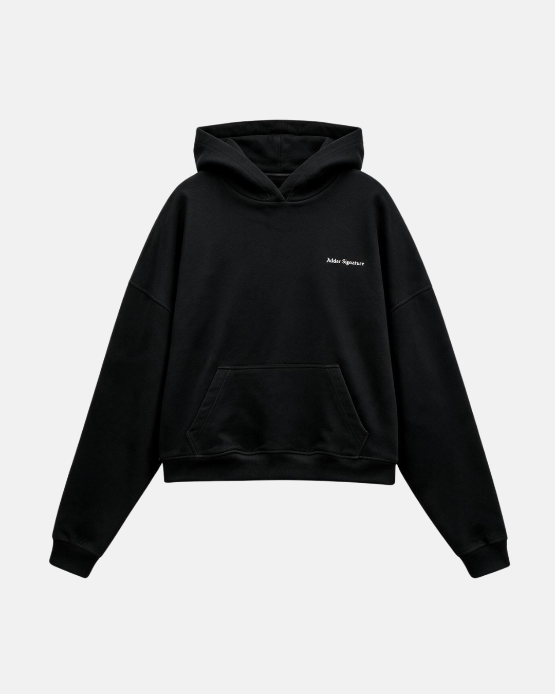 Signature Boxy Hoodie Black