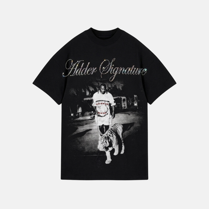 Mike Tyson Rhinestone Tshirt Black