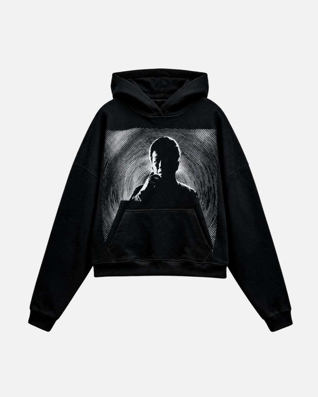 C005 - Shadow Portrait Hoodie Negro