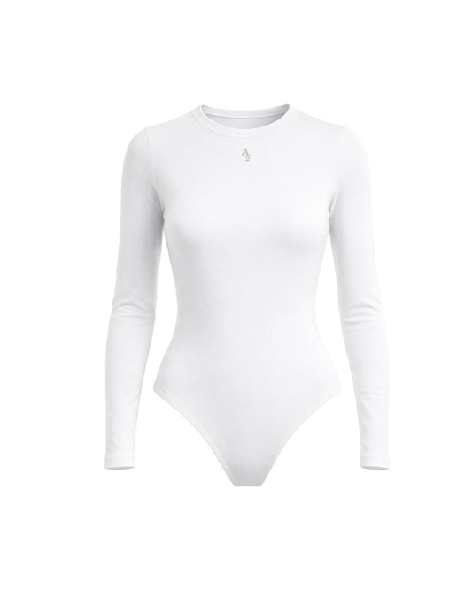 White long-sleeved bodysuit AS