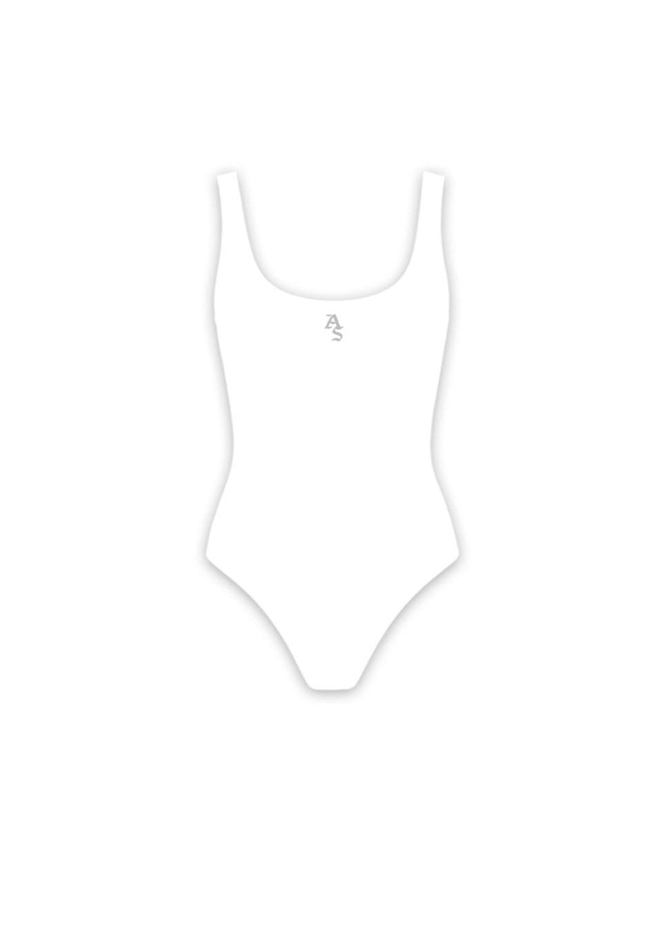 White Scoop Neck Bodysuit
