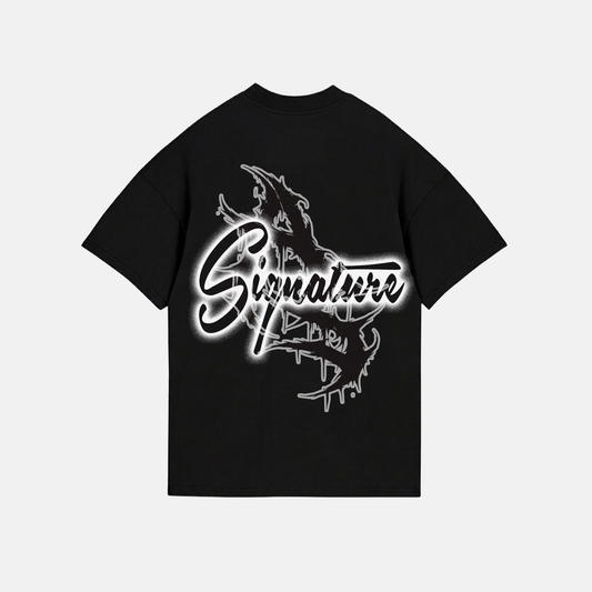 AS LOGO OVERSIZE T-SHIRT BLACK