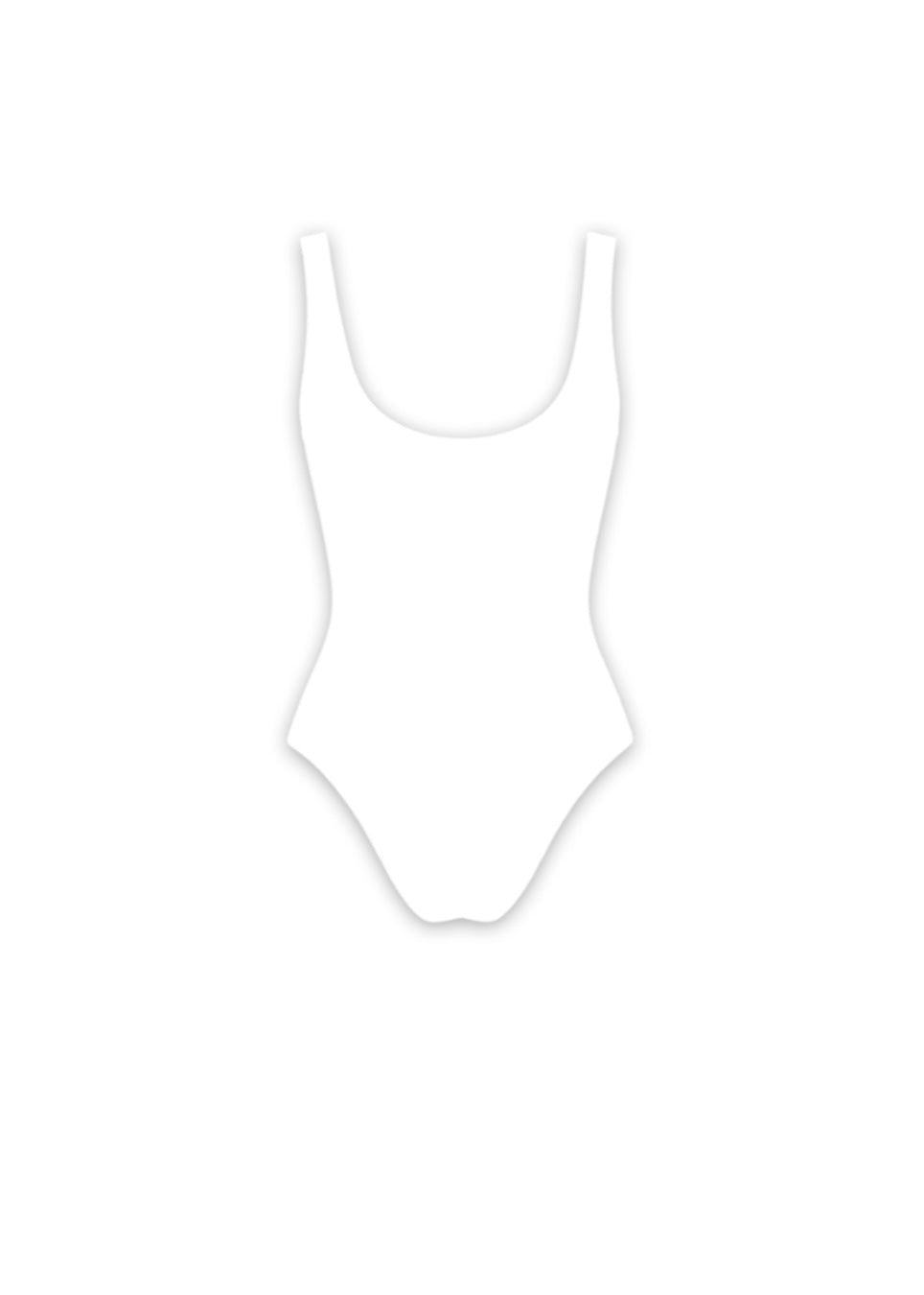 White Scoop Neck Bodysuit