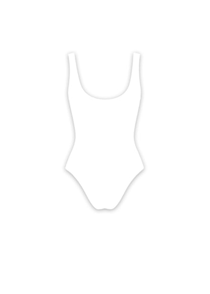 White Scoop Neck Bodysuit