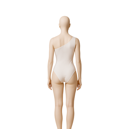 WHITE BODYSUIT WITH BARE SHOULDERS