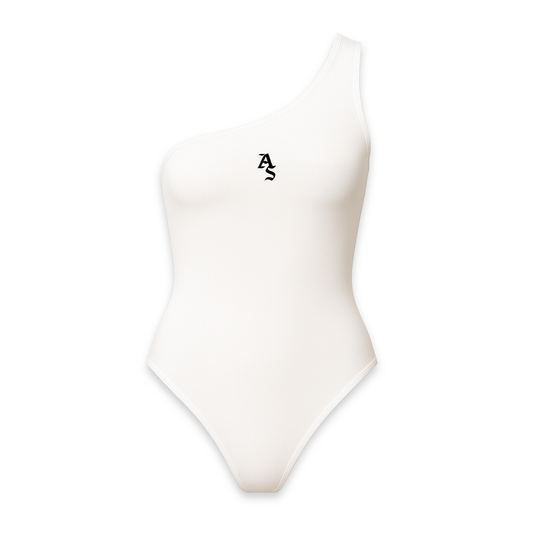 WHITE BODYSUIT WITH BARE SHOULDERS