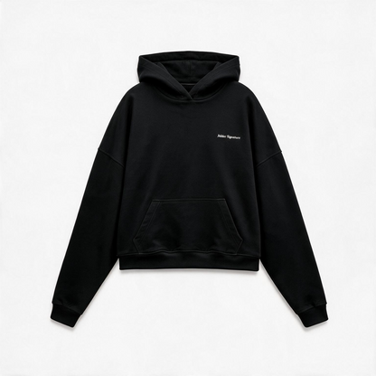 Signature Boxy Hoodie Black