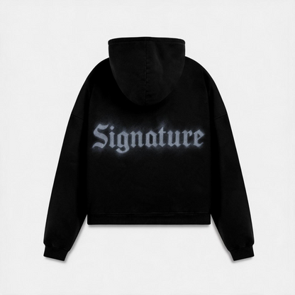 C005 Shadow Portrait Hoodie Negro - espalda