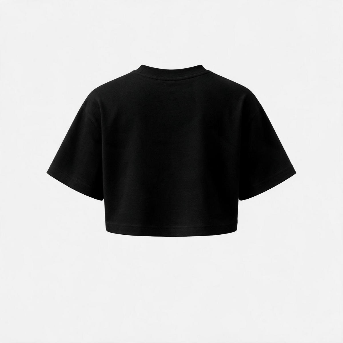 DA03 Tonal Signature Crop Top Negro - espalda